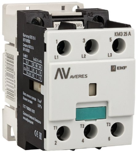 Контактор EKF Averes КМЭ 3п 3НО 25А 230В тип АС3  картинка